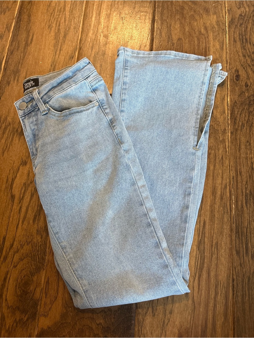 Simple society High-Rise Light Blue Women’s Jeans with slits at ankles